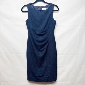 Eliza J Womens Midi Dress Petite 6 Metallic Party Cocktail Evening Wedding Guest